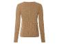 Brauner Pullover mit Zopfmuster