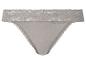 Grauer String mit Spitzenbesatz