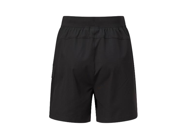 Damen-Funktionshorts, mit seitlich aufgesetzter Mesh-Tasche