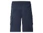 Marineblaue Cargo-Shorts mit elastischem Bund und Seitentaschen.