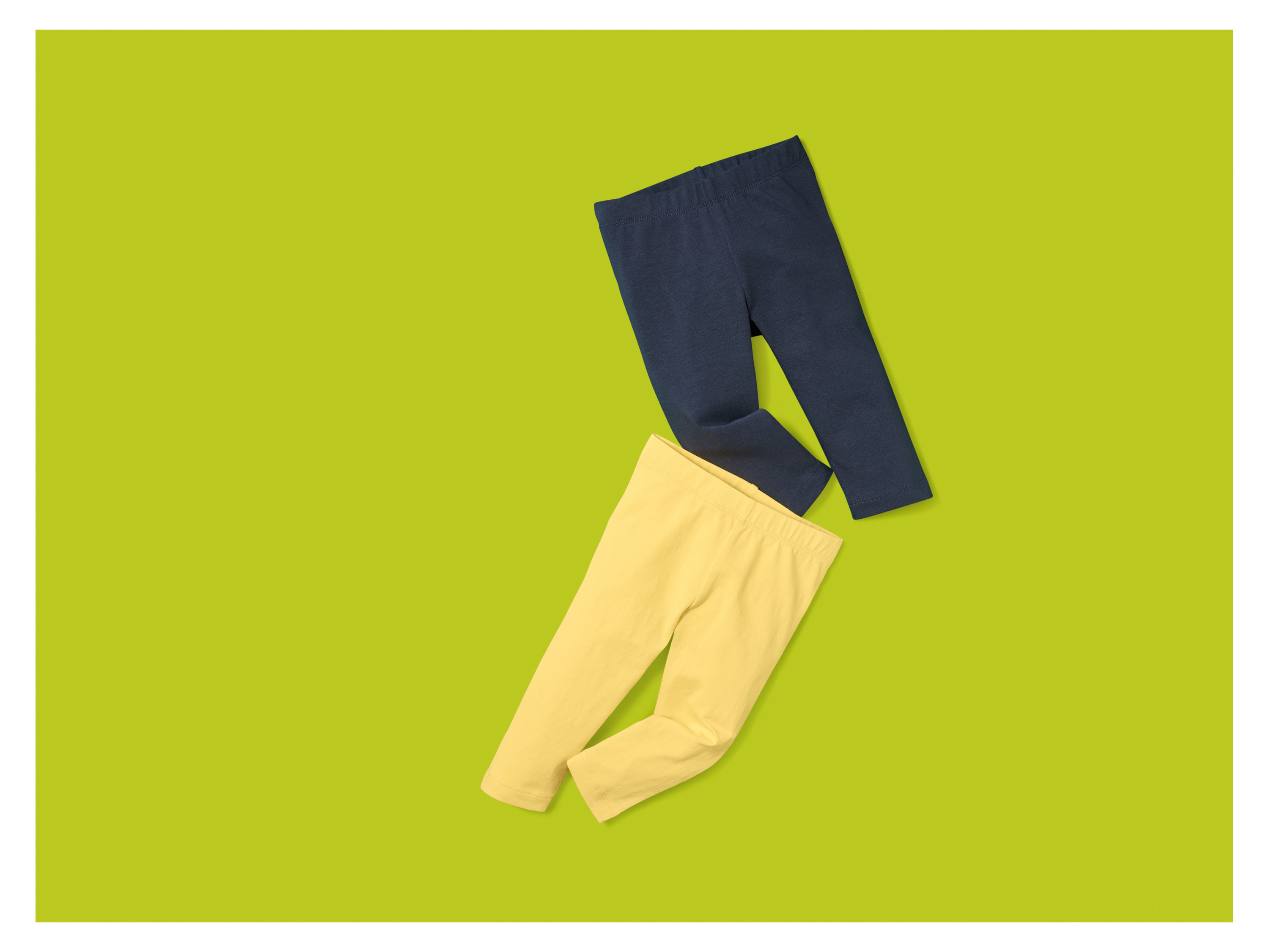 LUPILU® Kleinkinder Caprileggings, 2 Stück (Gelb, 98/104) – Bild 3 von 4