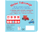 Kinderbuch „Meine Fahrzeuge“ mit rotem Traktor und blauem Auto, entwicklungsfördernd.