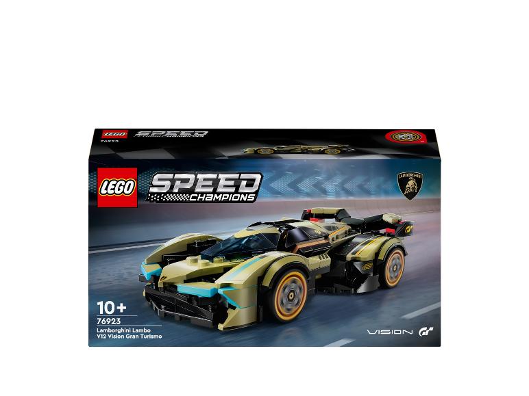 LEGO Speed Champions Box mit einem Lamborghini V12 Vision Gran Turismo Rennwagen.