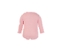 Rosa Langarm-Babybody, Rückansicht.