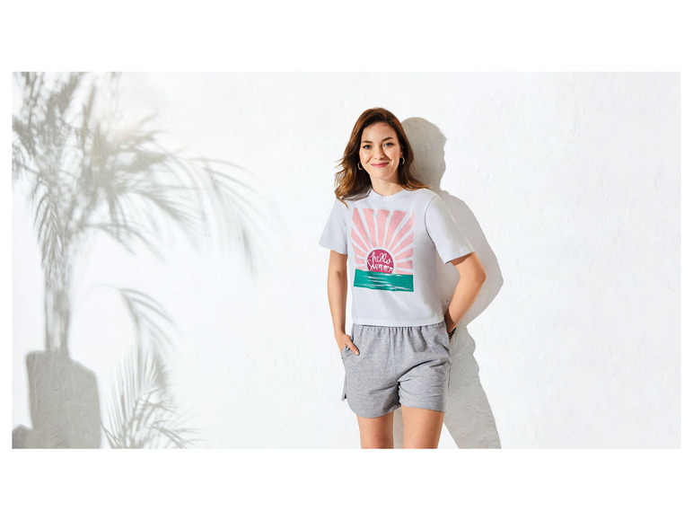 Gehe zu Vollbildansicht: esmara Damen T-Shirt, mit Rundhalsausschnitt - Bild 5