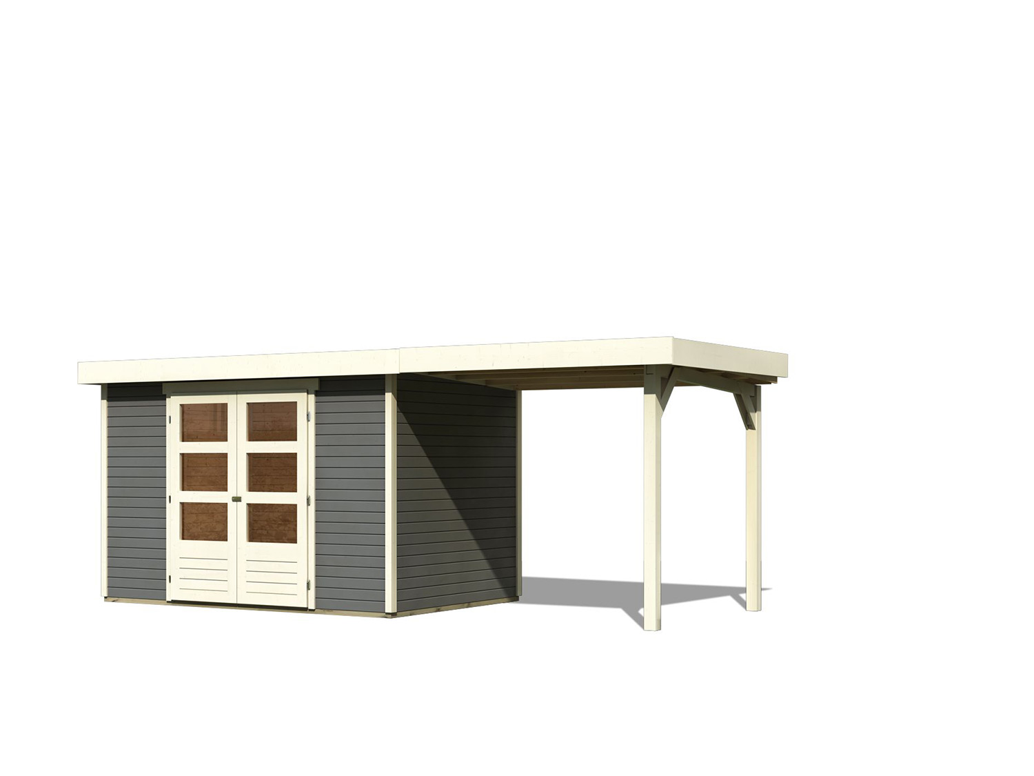 Thumbnail - Karibu Gartenhaus Trundholm 2 (mit Boden, terragrau)