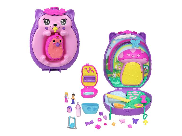 Lila Igel-Spielset mit Miniaturfiguren und Zubehör.