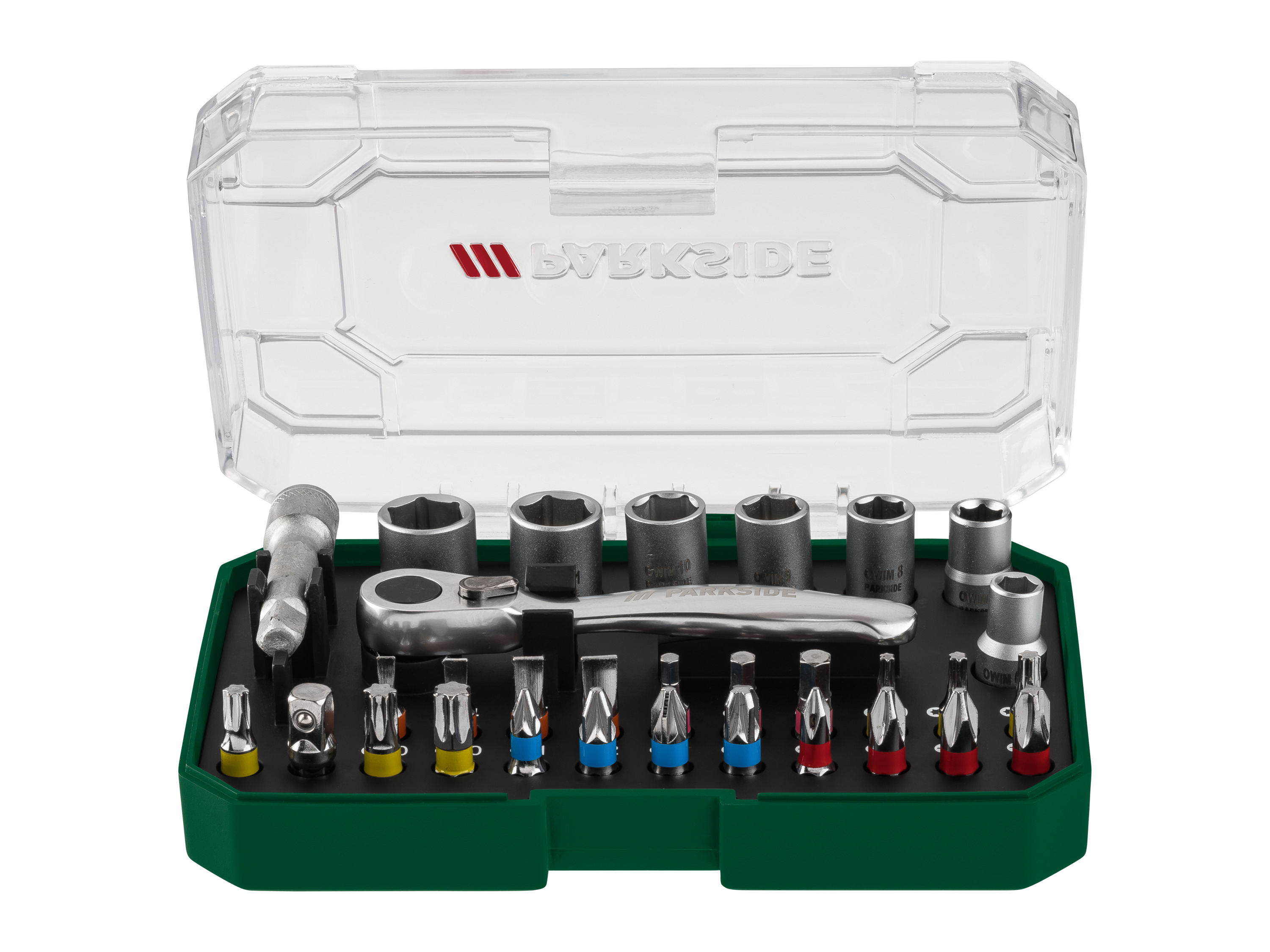 PARKSIDE® Ratschen Bit Set (Ratschen Bit Set 31-tlg.)““ | 3 x Hex H3, H4, H5