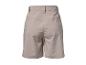 Beige Damenshorts mit hoher Taille und Nahtdetails auf der Rückseite.