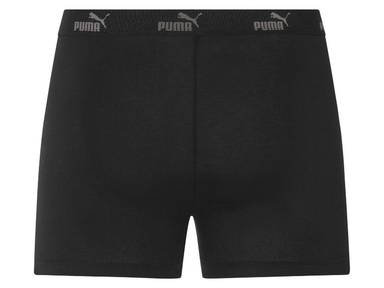 Schwarze Puma Sportshorts: elastischer Bund mit Logo.