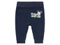Blaue Babyhose mit Mickey Mouse Motiv.