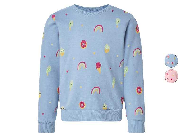 Blaues Kinder-Sweatshirt mit Regenbogen-, Eis- und Donut-Muster