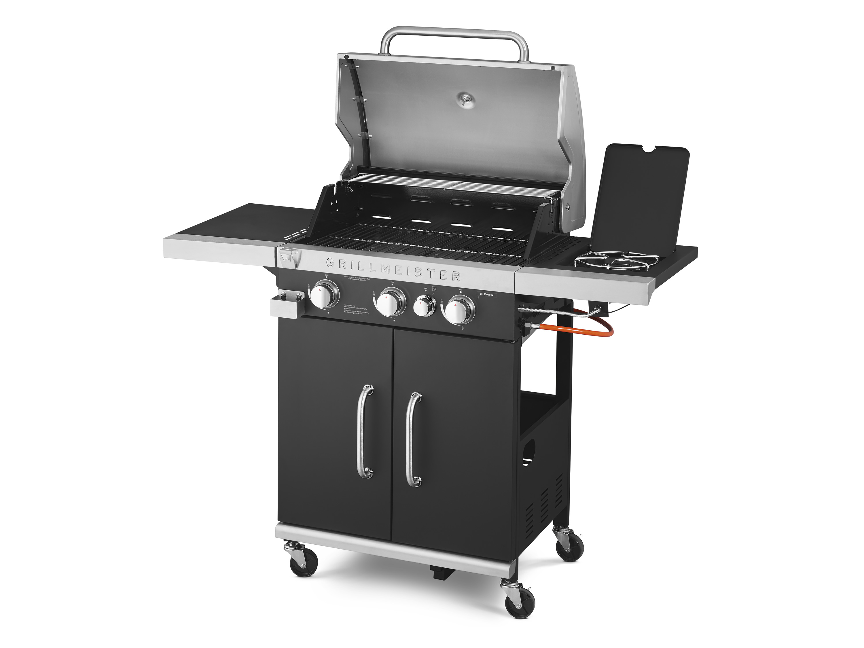 GRILLMEISTER 3-flammiger Gasgrill, mit 4 Garzonen | 04055334777612 GRILLMEISTER 3-flammiger Gasgrill, mit 4 Garzonen | 04055334777612