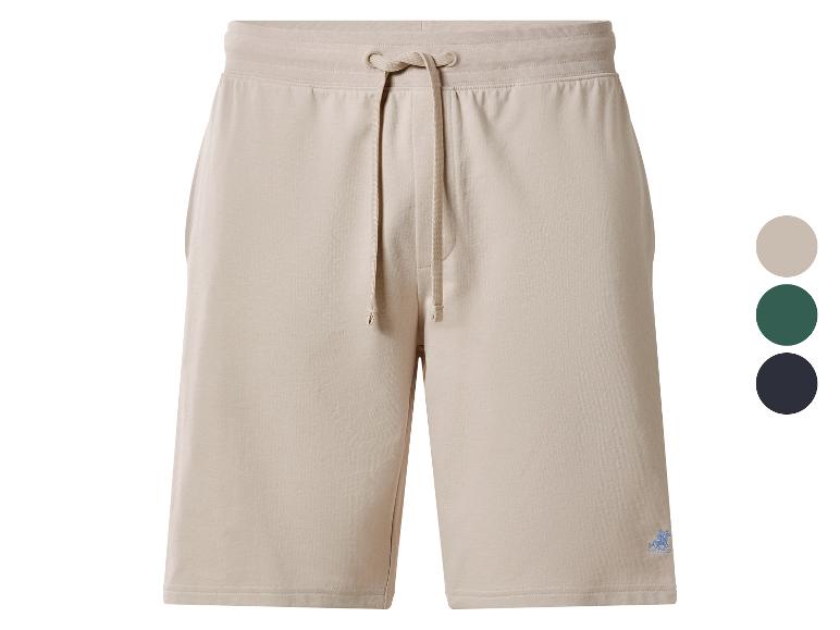 Beige Sweatshorts mit Kordelzug und Logo, mit Farbmustern