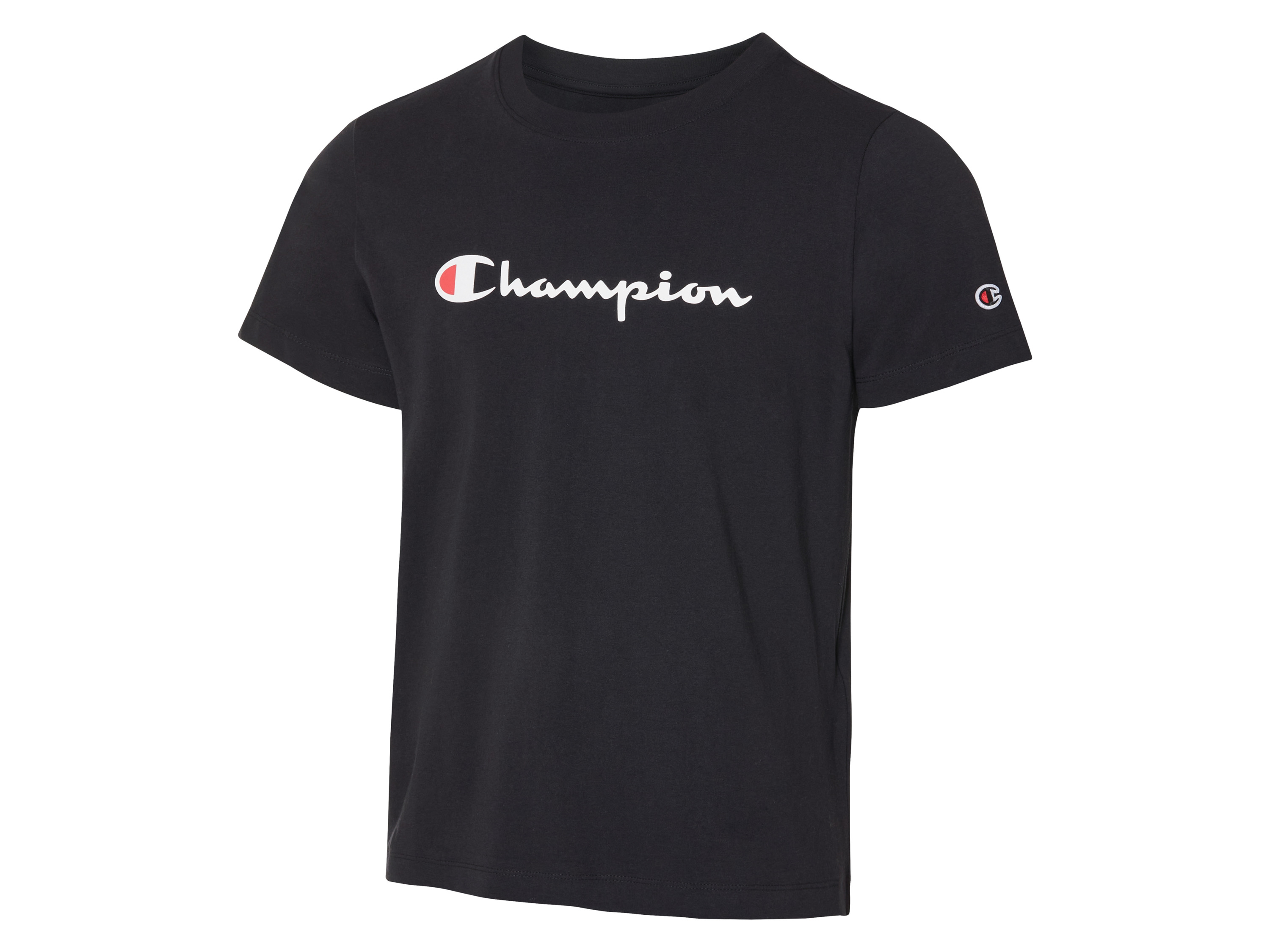 Champion Herren T-Shirt (Schwarz, S)““ | bequemer Schnitt und Funktionalität Ausschnitt: Rundhalsausschnitt Material: Baumwolle Pflegehinweis: – Größe: S – XL““