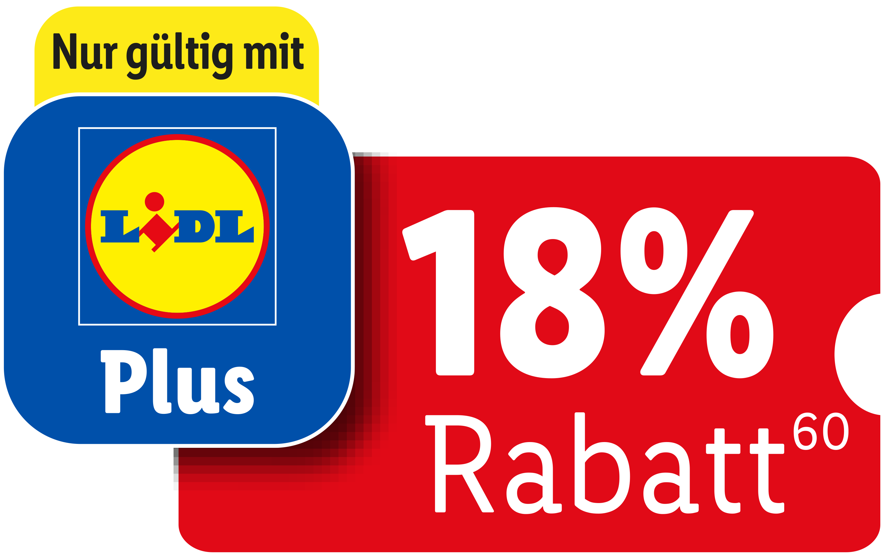 Nur gültig mit Plus, 18% Rabatt