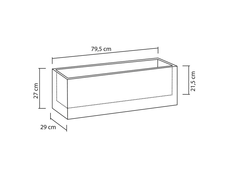 Gehe zu Vollbildansicht: Scheurich Longgefäß »Cube Box«, Kunststoff, quadratisch - Bild 3