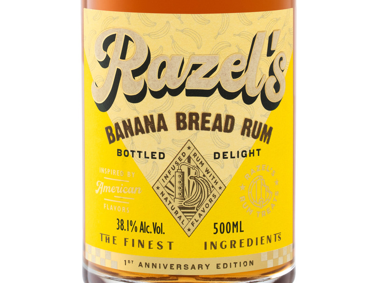 Gehe zu Vollbildansicht: Razel's Banana Bread Rum 38,1% Vol - Bild 2