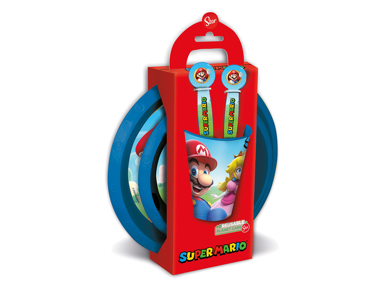 Gehe zu Vollbildansicht: Nintendo Super Mario Trinkflasche, Sandwichbox, Geschirr-Set - Bild 10