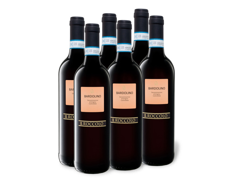 6 x 0,75-l-Flasche Weinpaket Il Roccolo Bardolino DOC trocken, Rotwein