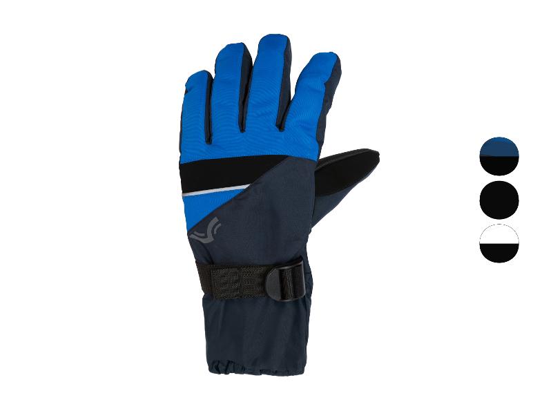 CRIVIT Ski-Handschuhe in Blau und Dunkelblau mit verstellbarem Riemen