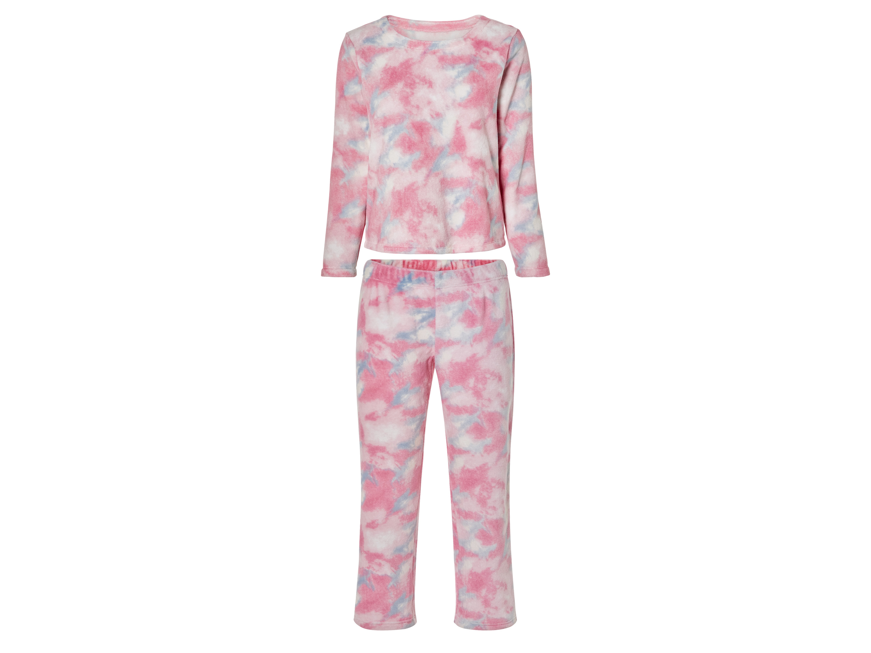esmara® Damen Pyjama Plüsch (Weiß, M(40/42))““ | }td{padding-right: 30px