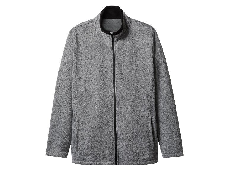 Graue Reißverschlussjacke mit Stehkragen