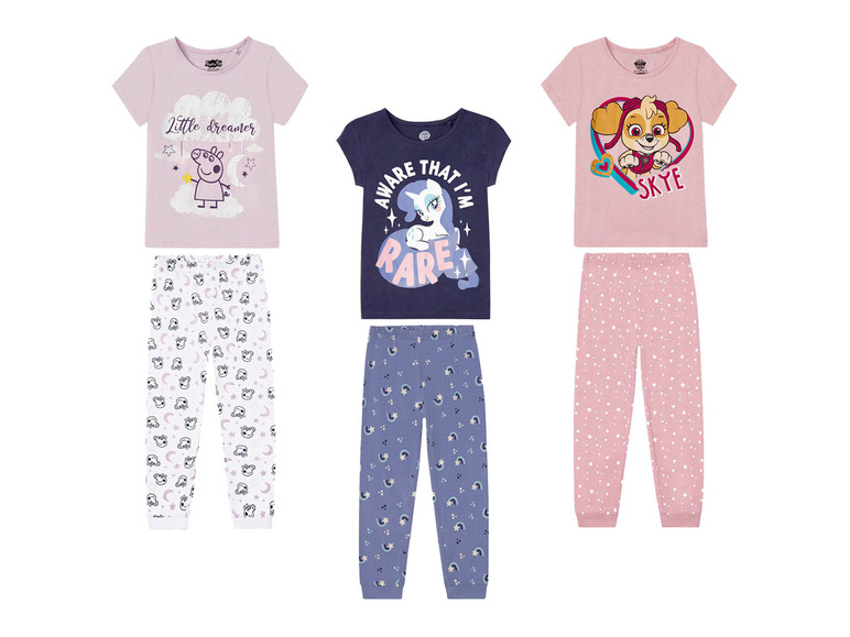 Gehe zu Vollbildansicht: Kleinkinder / Kinder Mädchen Pyjama, aus reiner Baumwolle - Bild 1