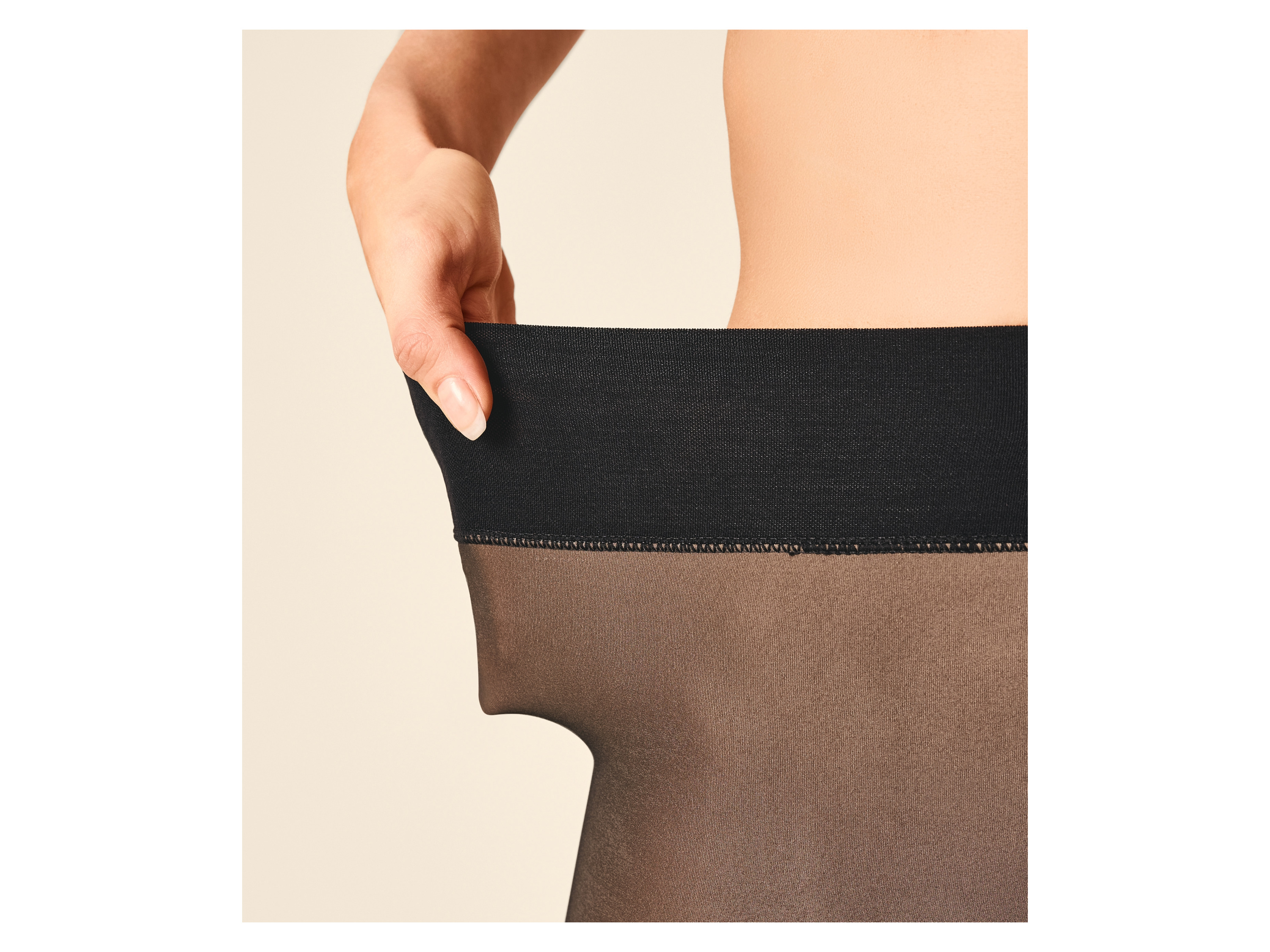 ESMARA® Damen Thermostrumpfhose mit Nude-Innenseite (Schwarz, M(40/42)) – Bild 4 von 4