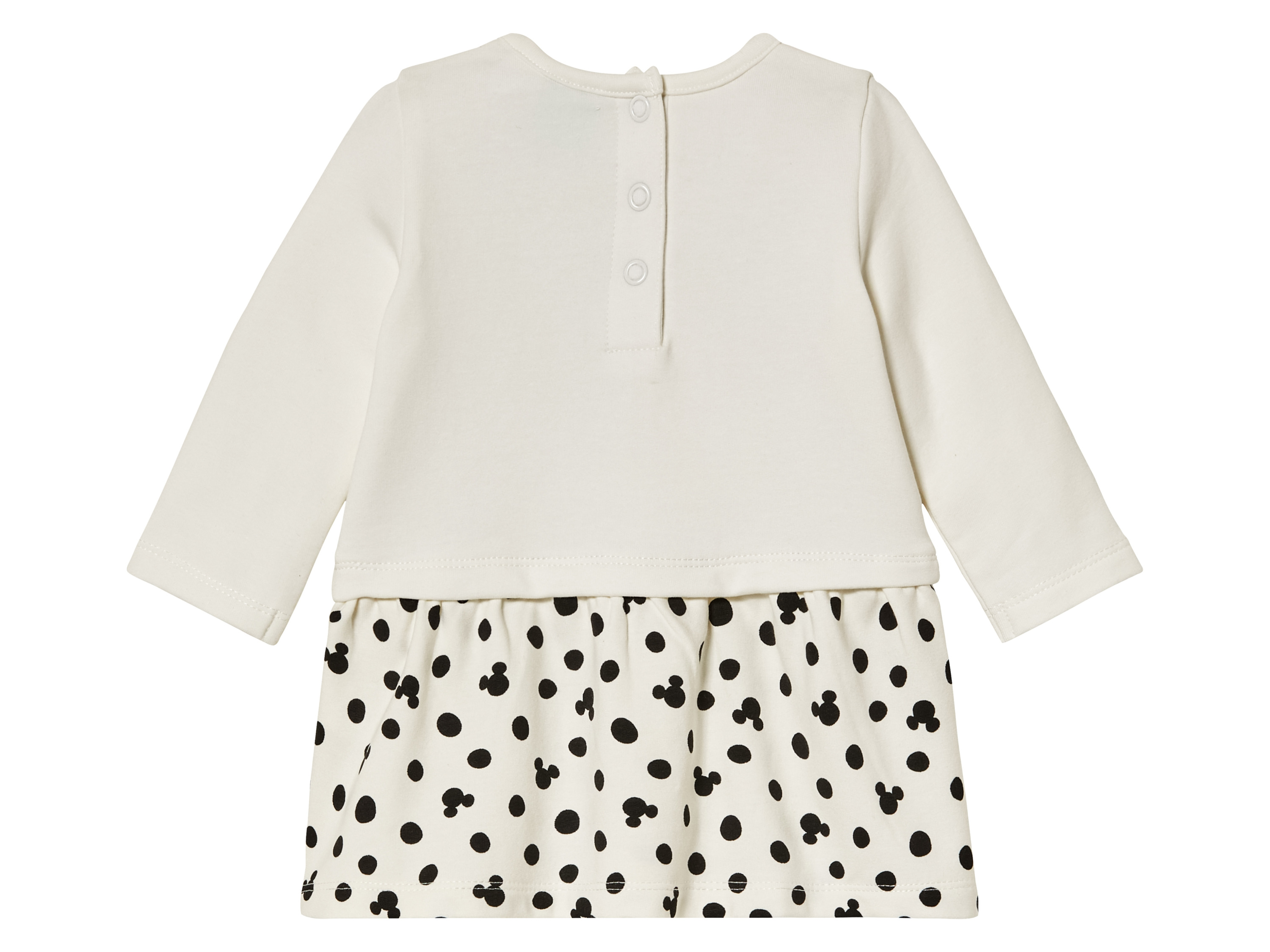 Baby Mädchen Sweatkleid langarm (Minnie weiß, 50/56) – Bild 2 von 3