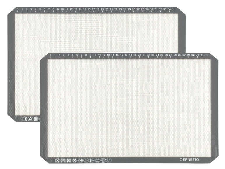 Gehe zu Vollbildansicht: ERNESTO® Silikon-Backmatten, 2 Stück, hitzebeständig - Bild 1