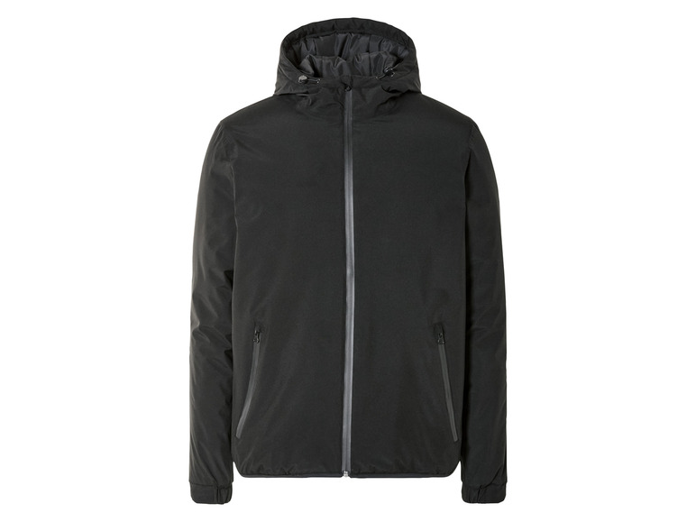 Eine schwarze Jacke mit Kapuze