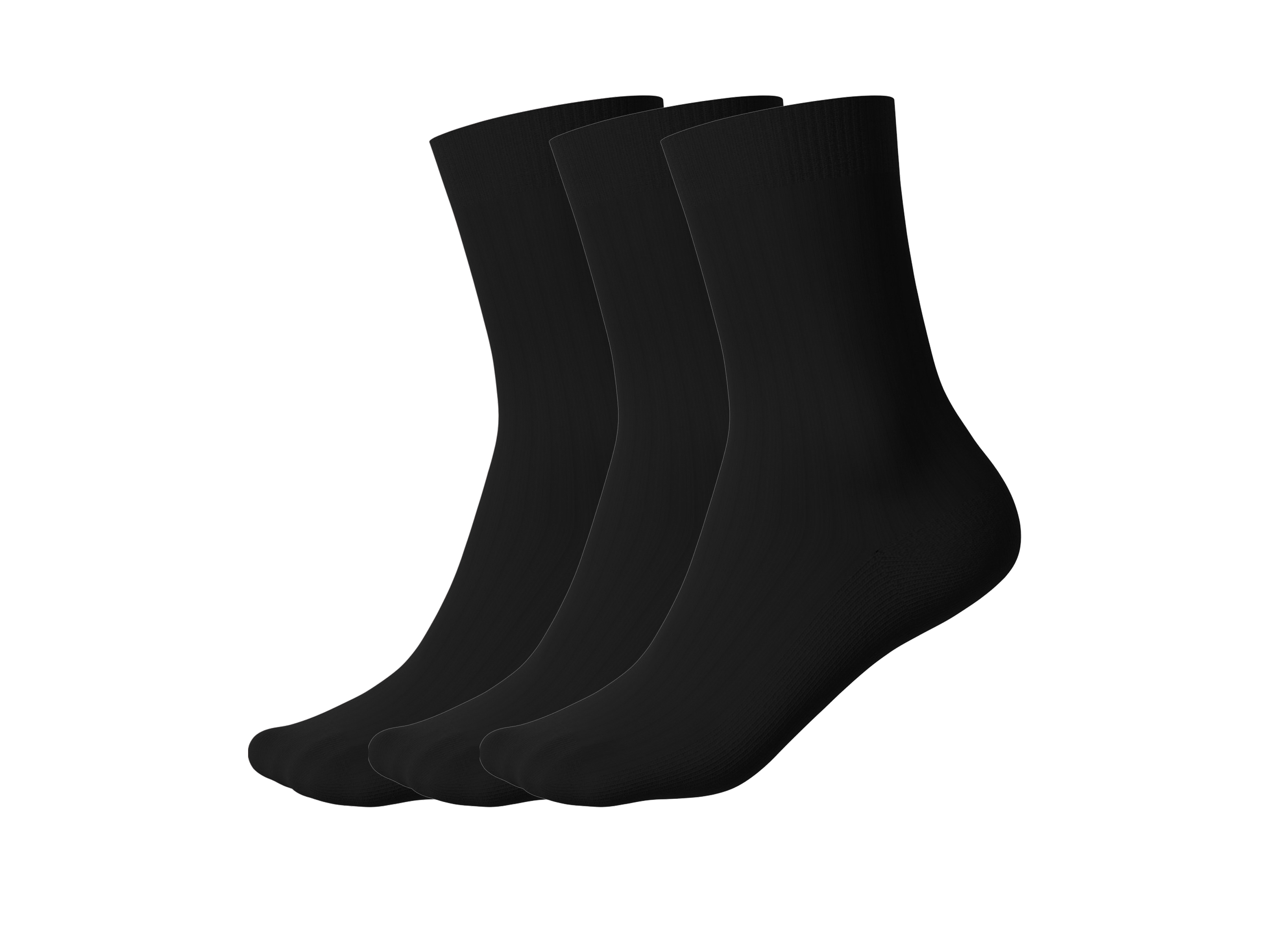 Thermo-Haussocken, 3 Paar (Schwarz, 35/38)""