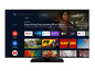 Ein Telefunken-Fernseher mit Apps von Google Play, YouTube, Prime Video und Netflix.