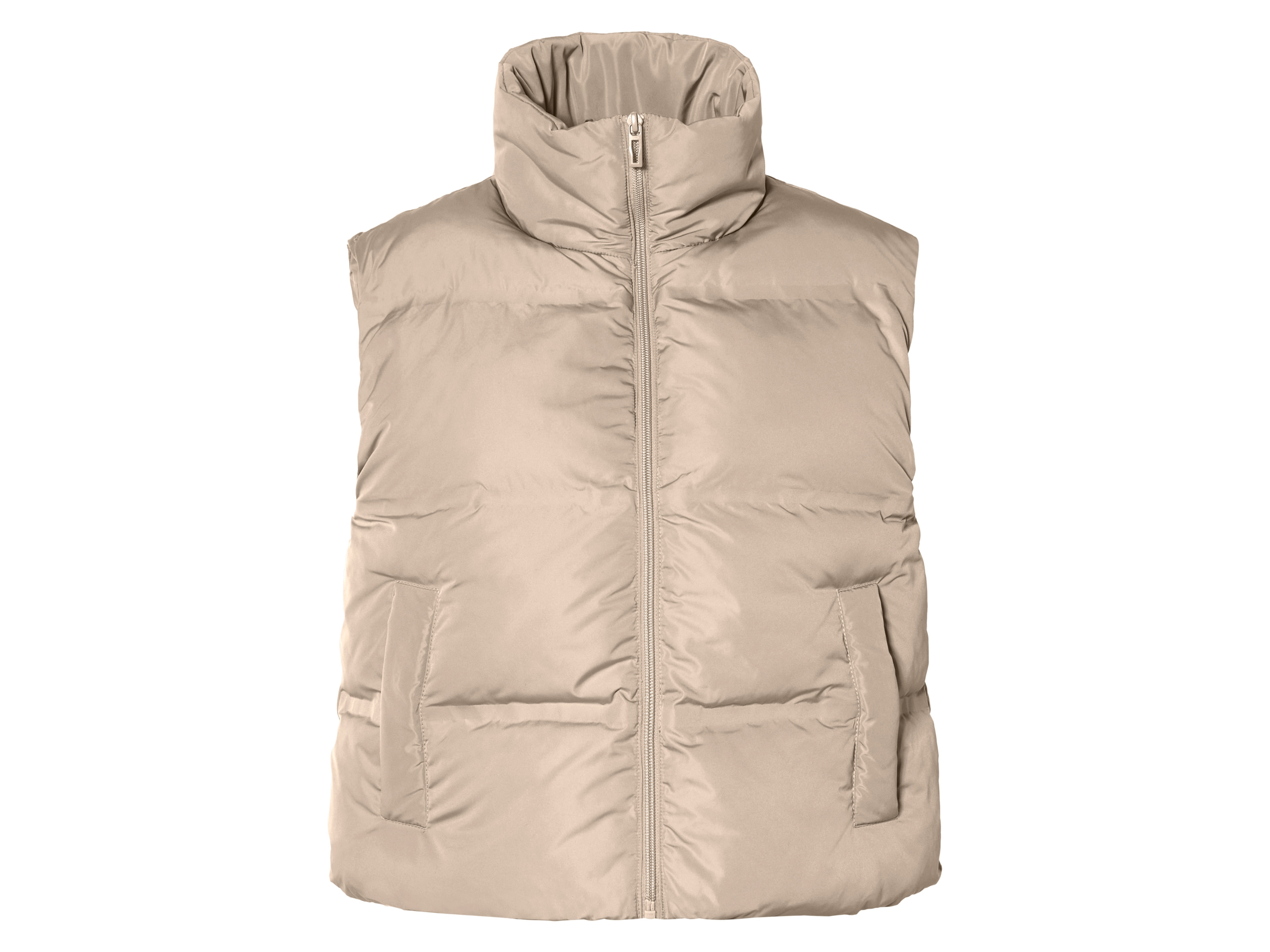 ESMARA® Damen Steppweste, mit wärmender Wattierung (Beige, M(40/42))