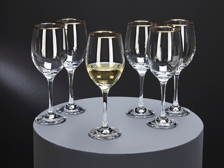 Gehe zu Vollbildansicht: ERNESTO® Glas Set, 6-teilig, mit Goldrand - Bild 9