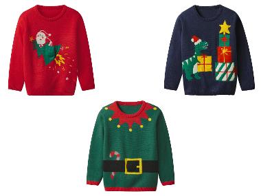 lupilu® Kinder-Premium-Weihnachtspullover mit LED-Effekt und Musik / Kinder-Premium-Weihnachtspullover mit LED-Effekt