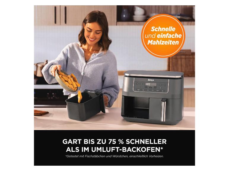 NINJA Doppelzonen-Heißluftfritteuse DZ300EU für schnelle Mahlzeiten.