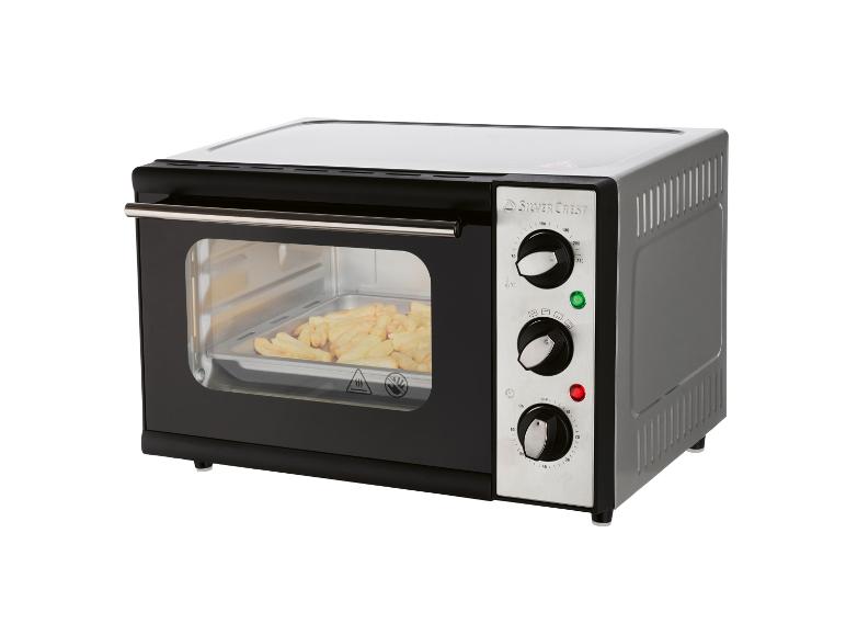 SilverCrest Mini-Backofen mit Pommes Frites auf einem Backblech.