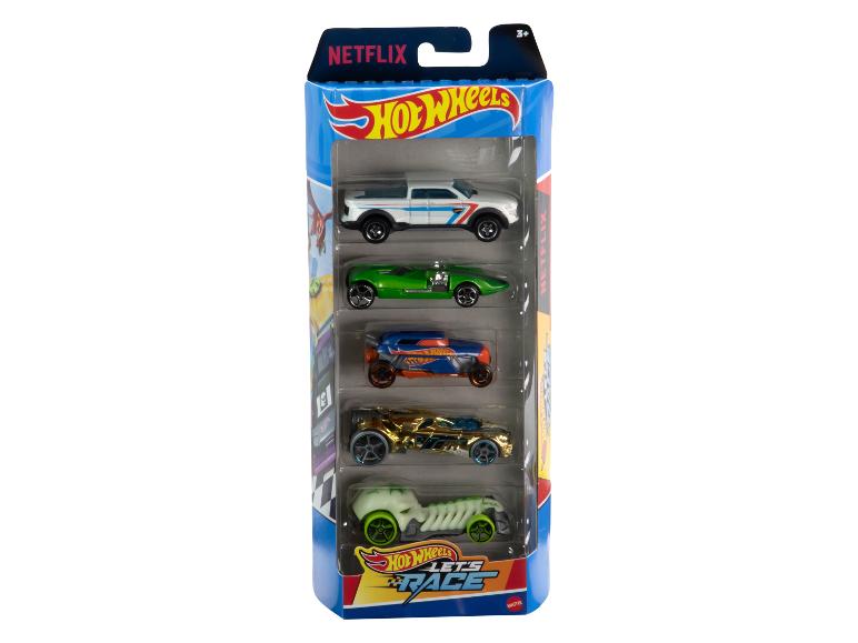 Hot Wheels Autos in einer Verpackung mit Netflix-Thema.