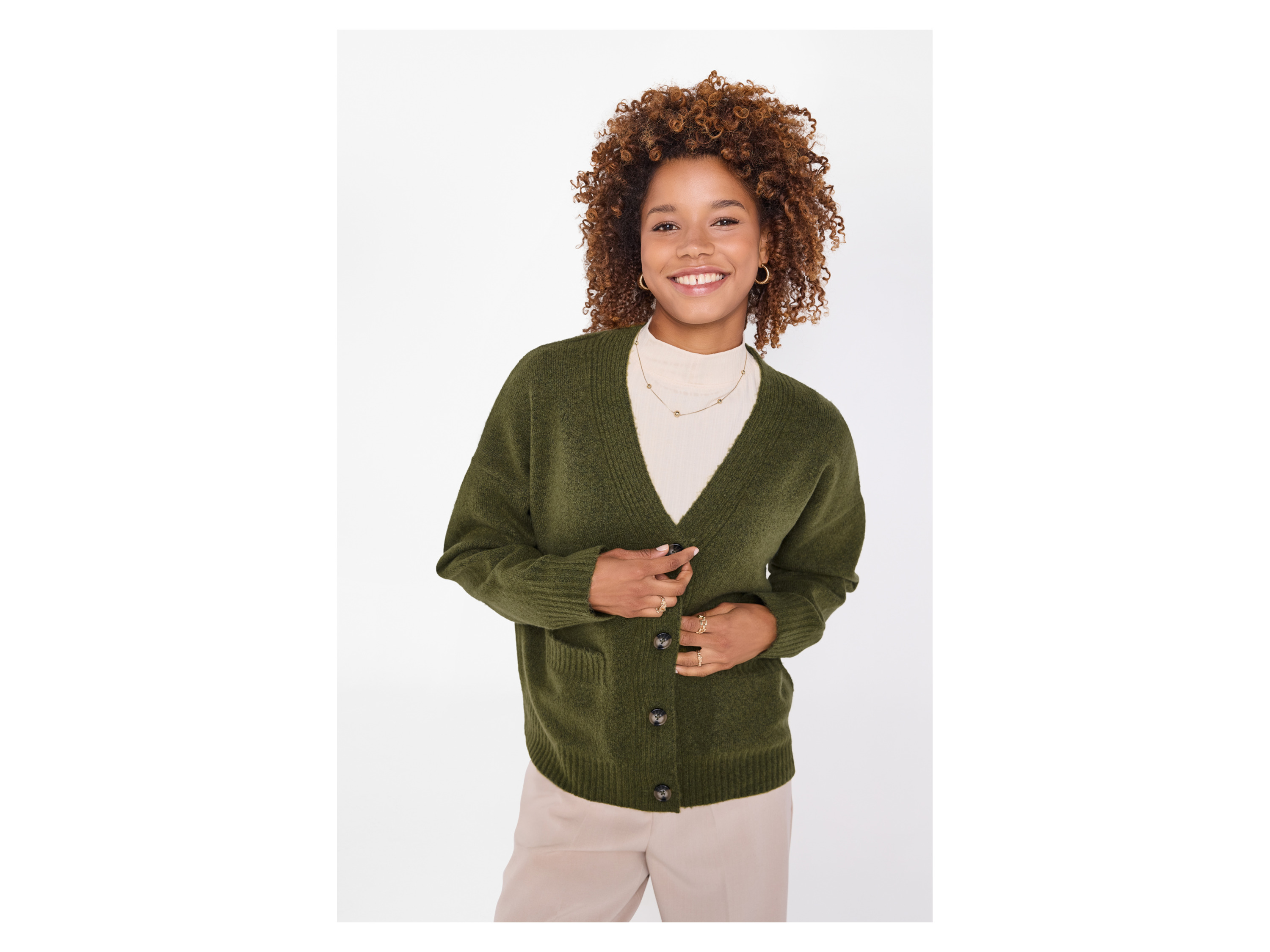 ESMARA® Damen Cardigan (Grün, M(40/42)) – Bild 2 von 4
