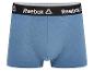 Reebok blaue Boxershorts mit schwarzem Bund und weißem Logo