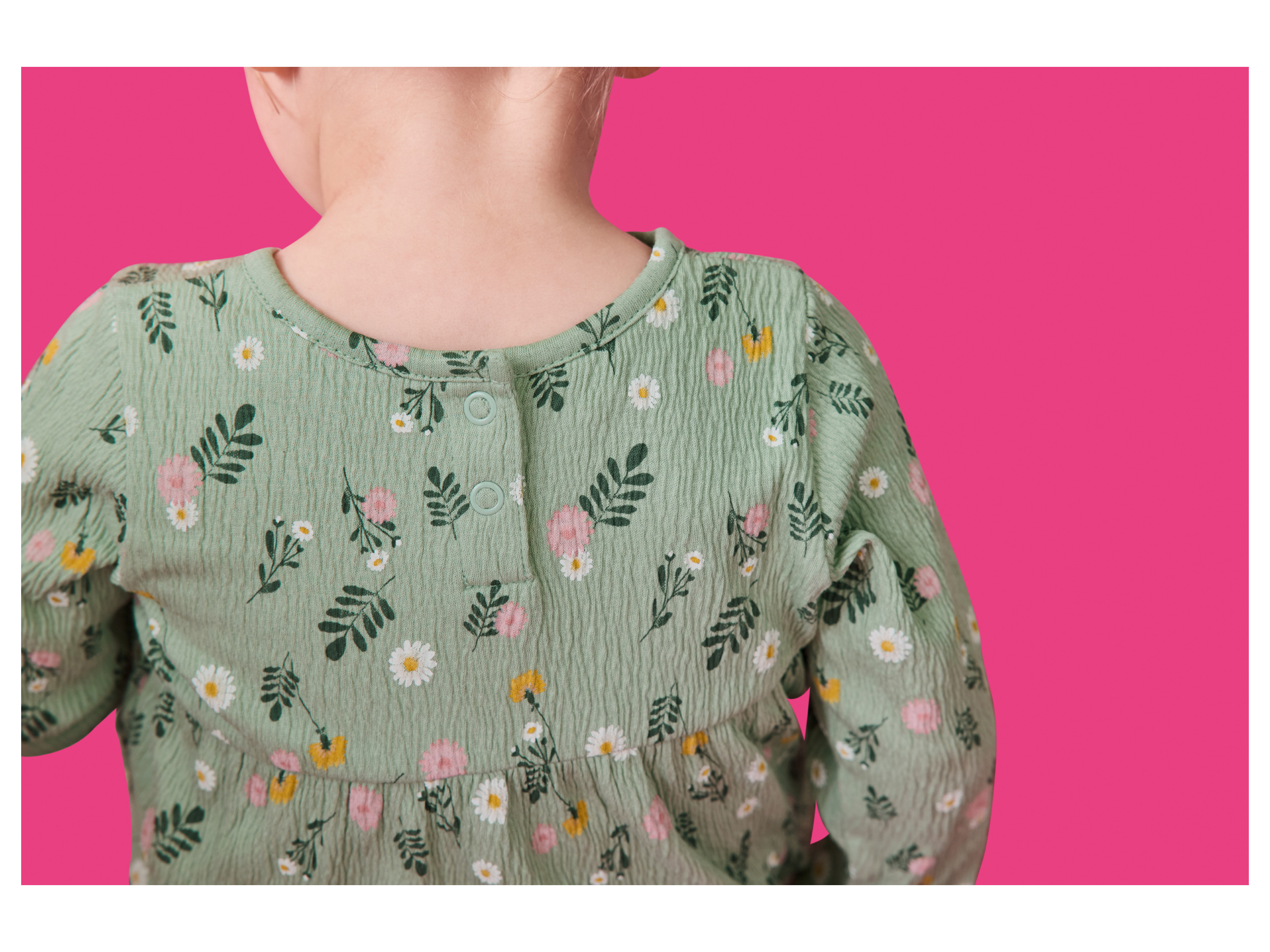 Thumbnail - lupilu® Baby Mädchen Kleid langarm (Grün, 74/80)