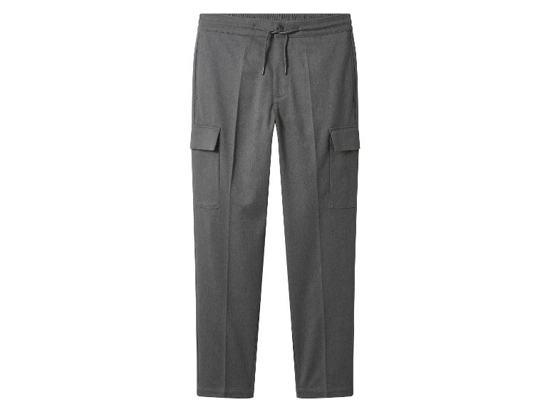 Graue Herren-Cargohose mit Kordelzug in der Taille
