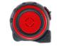 Ein rotes Maßband mit schwarzen Akzenten.