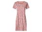 Damen-Kurzarmkleid mit Punktmuster in Rosa