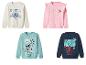 Kinder-Sweatshirts mit Zeichentrickfiguren-Prints.