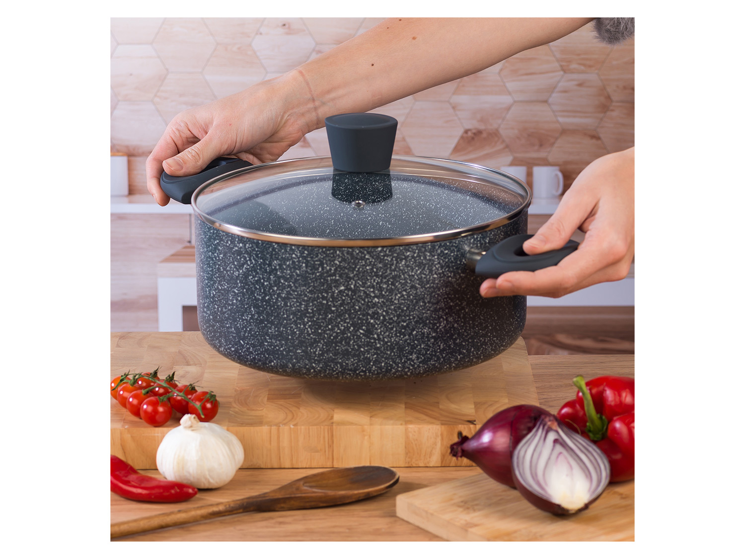 Thumbnail - Russell Hobbs Aluminium Nightfall Collection Blue Marble (Topf, 24cm)