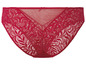 Rote Dessous mit Spitze und Mesh.