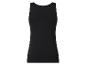 Schwarzes ärmelloses Damen-Top, Rückansicht